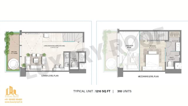 1 BHK Floor Plan