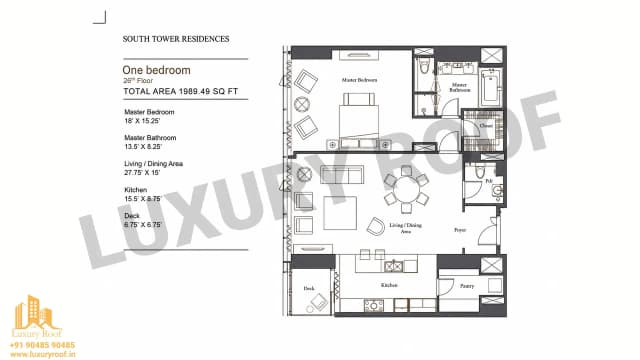 1 BHK Floor Plan