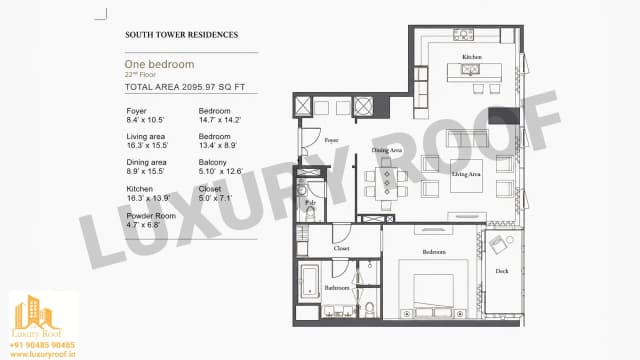 1 BHK Floor Plan