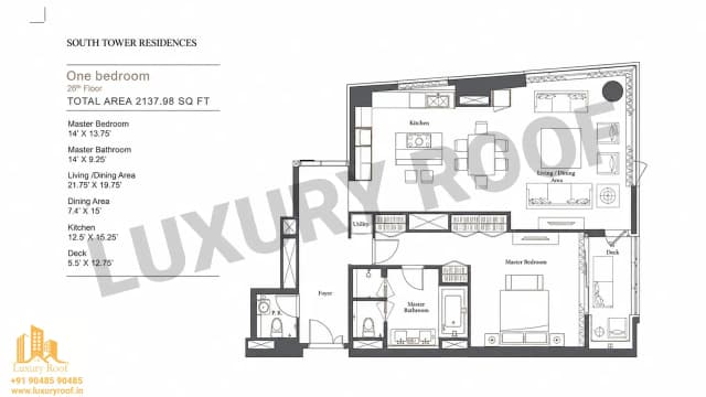 1 BHK Floor Plan