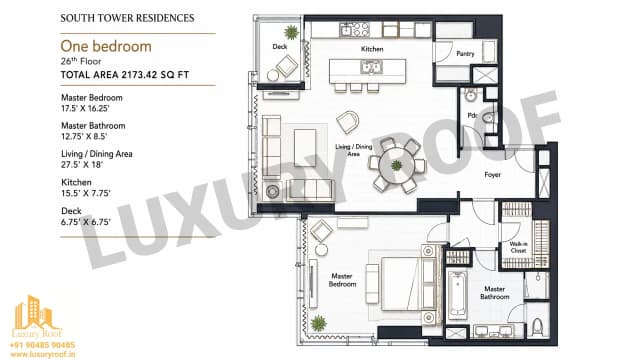 1 BHK Floor Plan