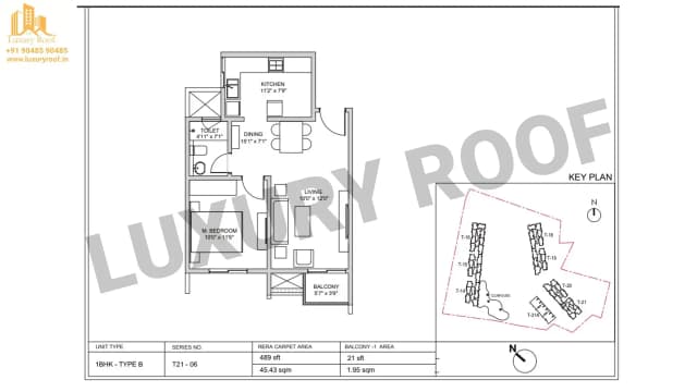 1 BHK Floor Plan