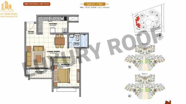 1 BHK Floor Plan