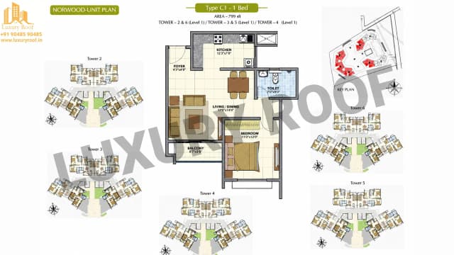 1 BHK Floor Plan