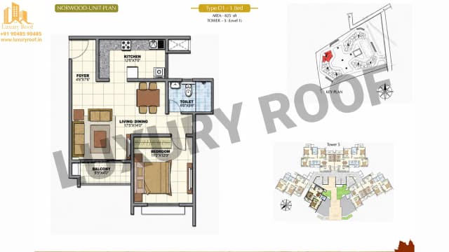 1 BHK Floor Plan