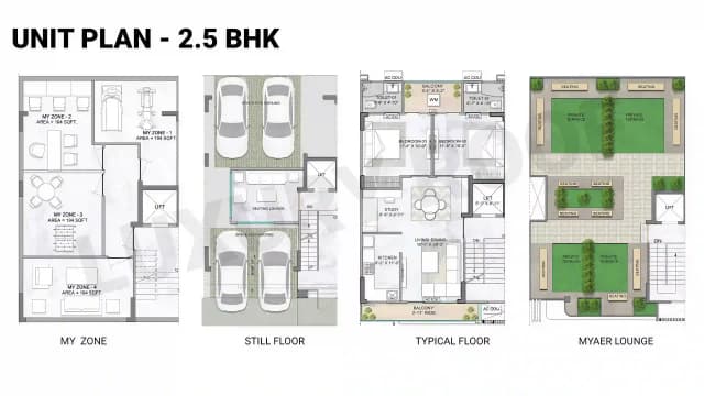 2.5 BHK Floor Plan