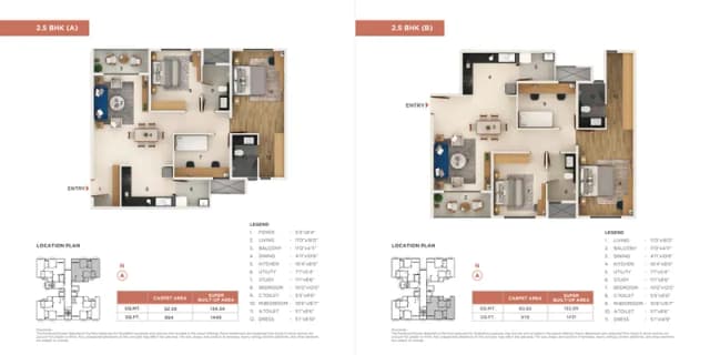 2.5 BHK Floor Plan