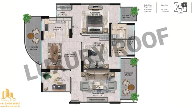 2 BHK Floor Plan