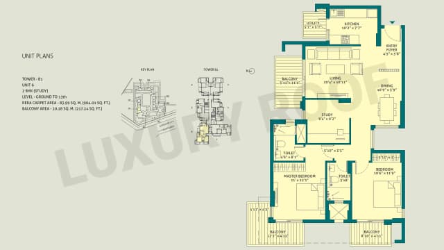 2 BHK Floor Plan