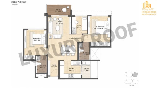 2 BHK Floor Plan