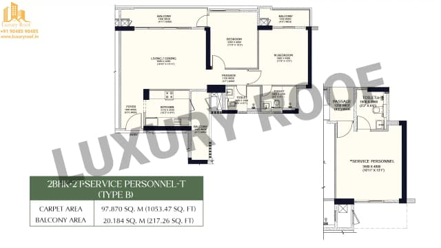 2 BHK Floor Plan