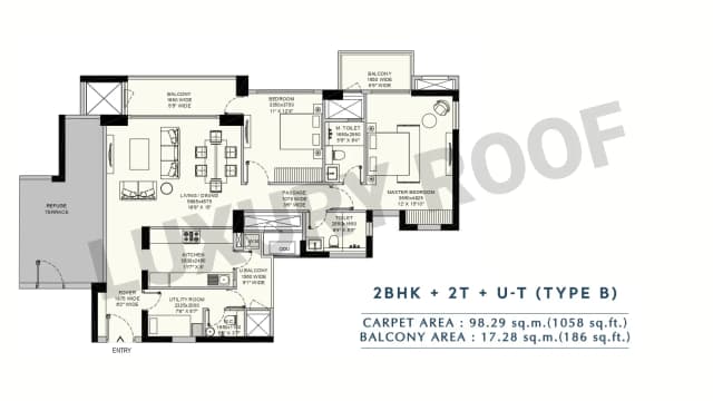 2 BHK Floor Plan