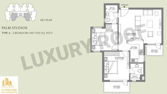 2 BHK Floor Plan