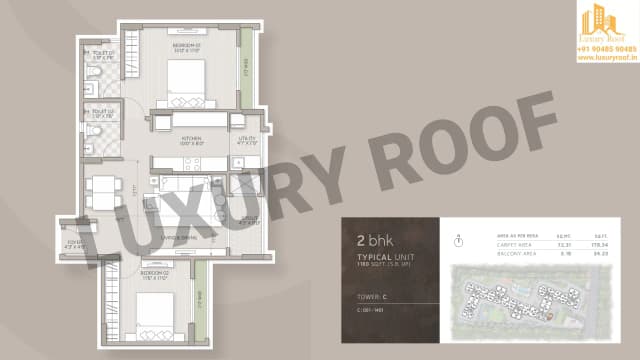 2 BHK Floor Plan