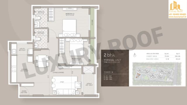 2 BHK Floor Plan