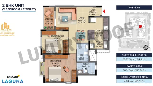 2 BHK Floor Plan
