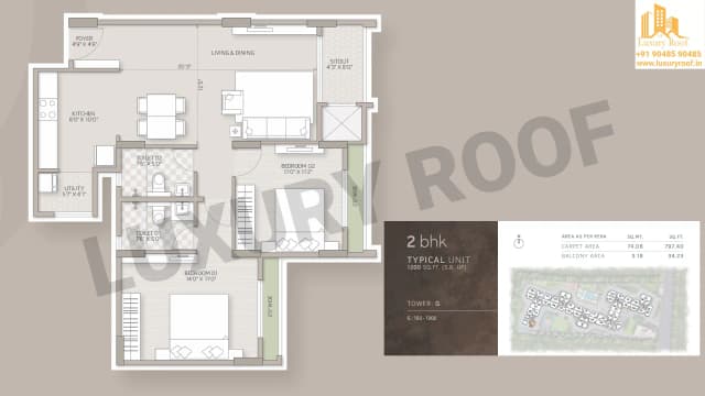 2 BHK Floor Plan