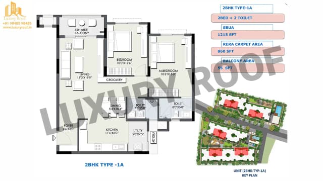 2 BHK Floor Plan