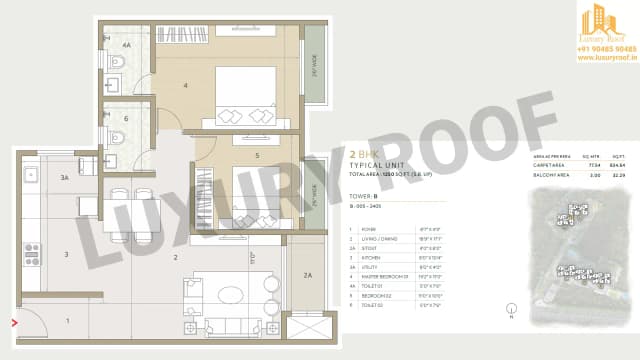 2 BHK Floor Plan