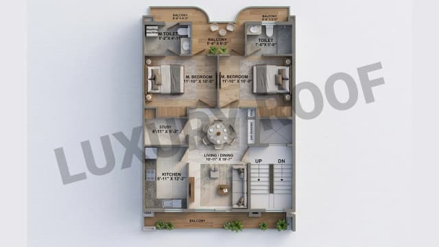 2 BHK Floor Plan