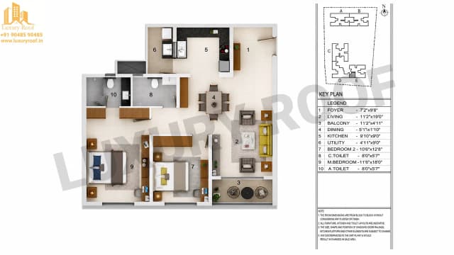 2 BHK Floor Plan