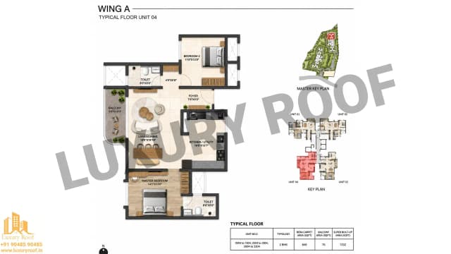 2 BHK Floor Plan