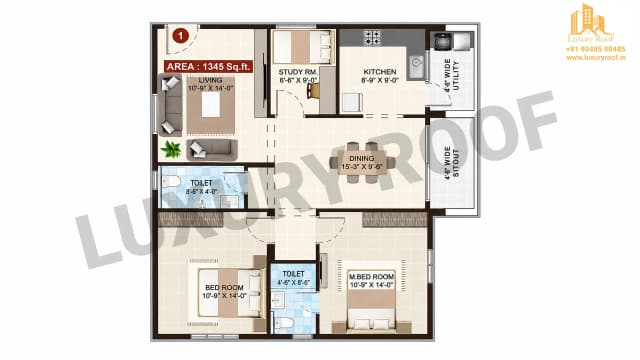 2 BHK Floor Plan