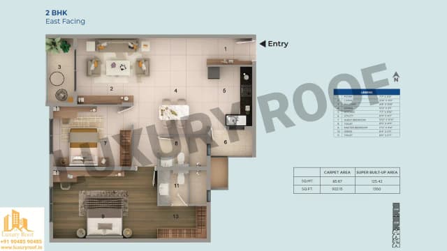 2 BHK Floor Plan