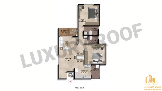 2 BHK Floor Plan