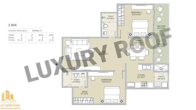2 BHK Floor Plan