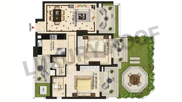 2 BHK Floor Plan