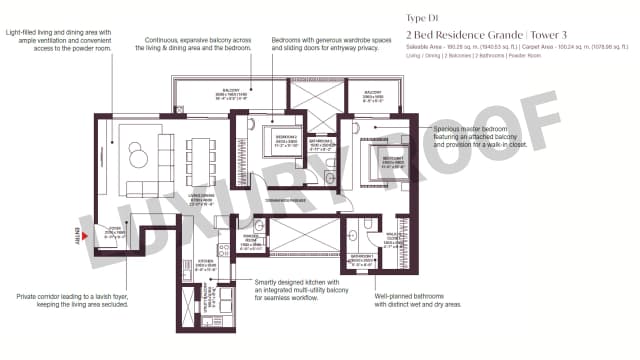 2 BHK Floor Plan