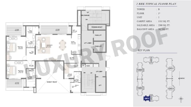2 BHK Floor Plan