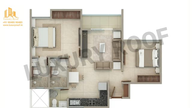 2 BHK Floor Plan
