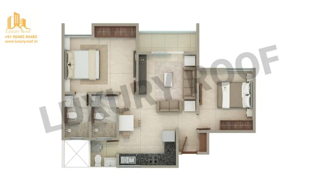 2 BHK Floor Plan