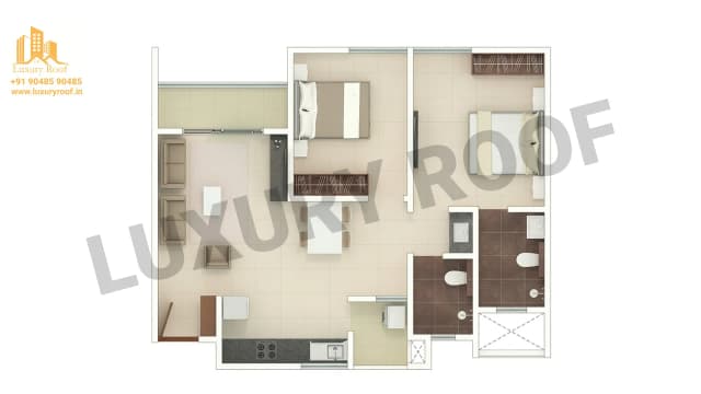 2 BHK Floor Plan
