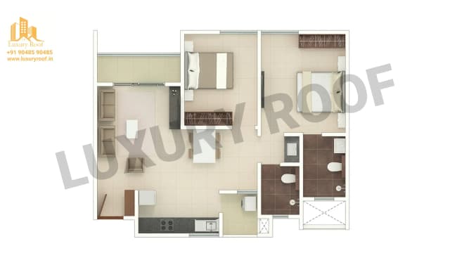 2 BHK Floor Plan
