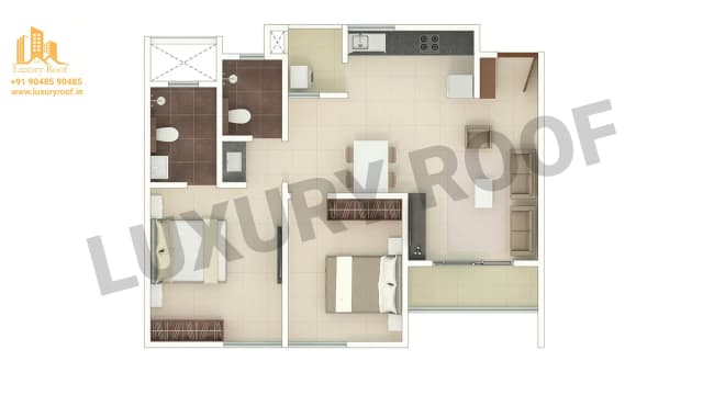 2 BHK Floor Plan