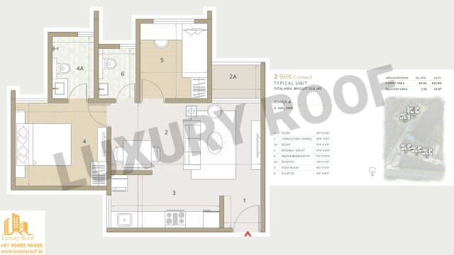 2 BHK Floor Plan