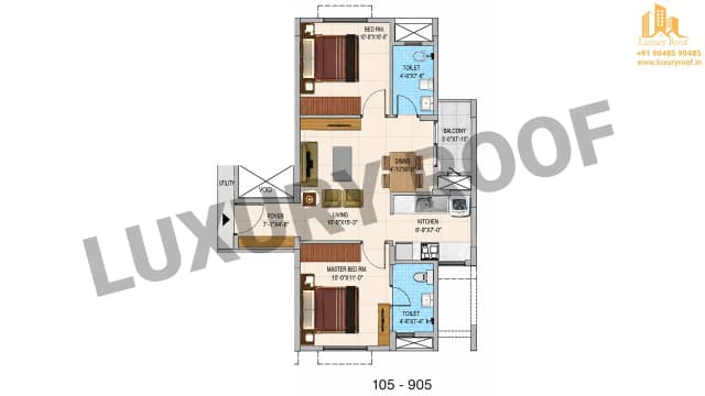 2 BHK Floor Plan