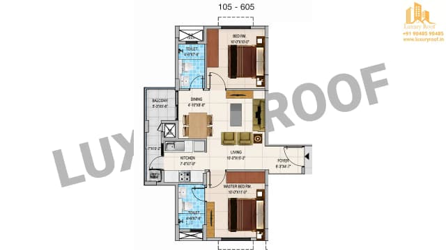 2 BHK Floor Plan