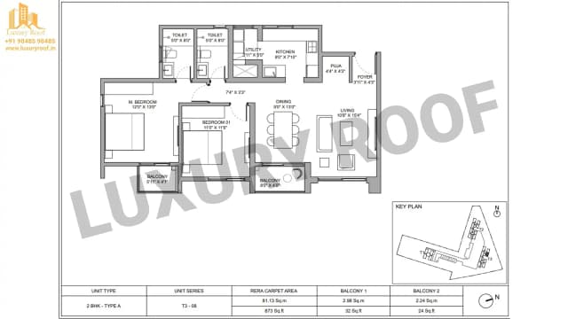 2 BHK Floor Plan