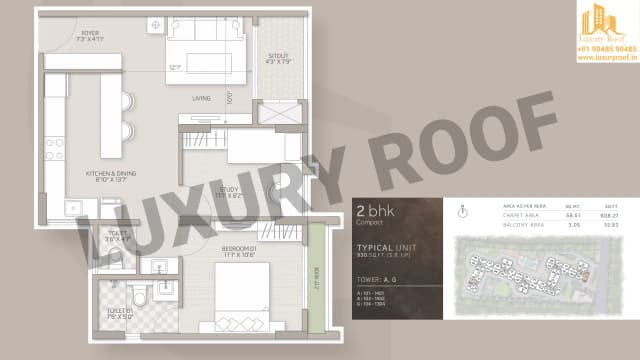 2 BHK Floor Plan
