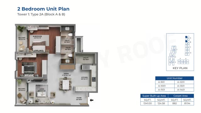 2 BHK Floor Plan