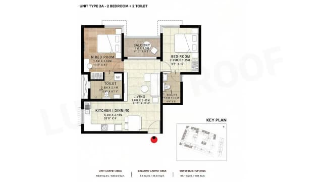 2 BHK Floor Plan