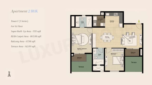 2 BHK Floor Plan