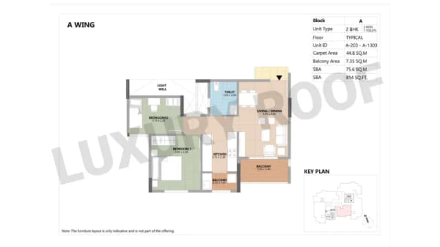 2 BHK Floor Plan