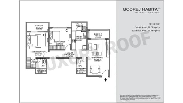 2 BHK Floor Plan