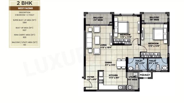 2 BHK Floor Plan