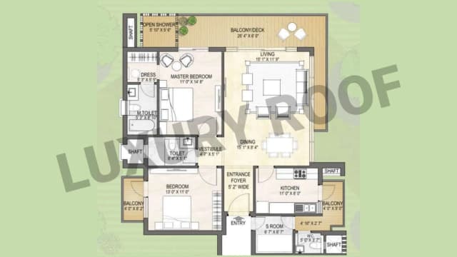 2 BHK Floor Plan